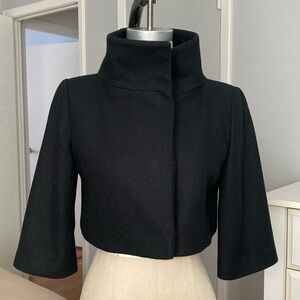Womans Bebe black wool crooped jacket in size S